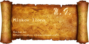 Miskov Ilona névjegykártya